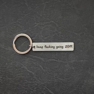 Motivational Keychain with Engraving